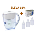 Filtrační ALKALICKÁ konvice BÍLÁ + 3 filtry